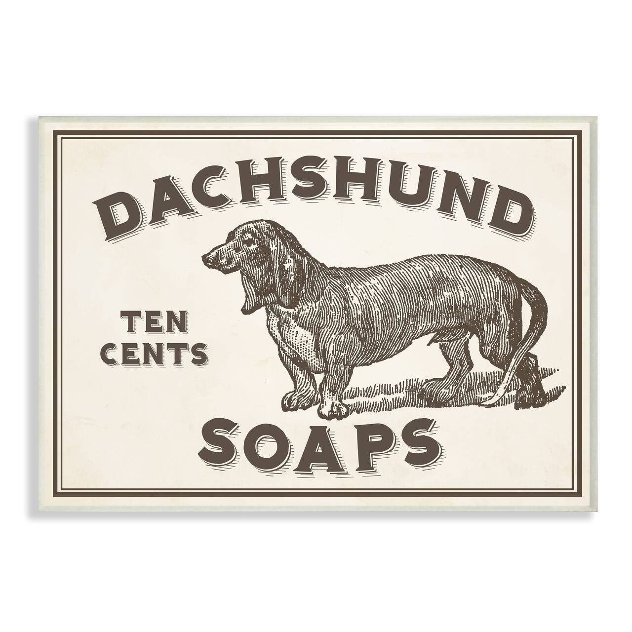 Stupell Industries Daschund Soap Vintage Sign Wall Art